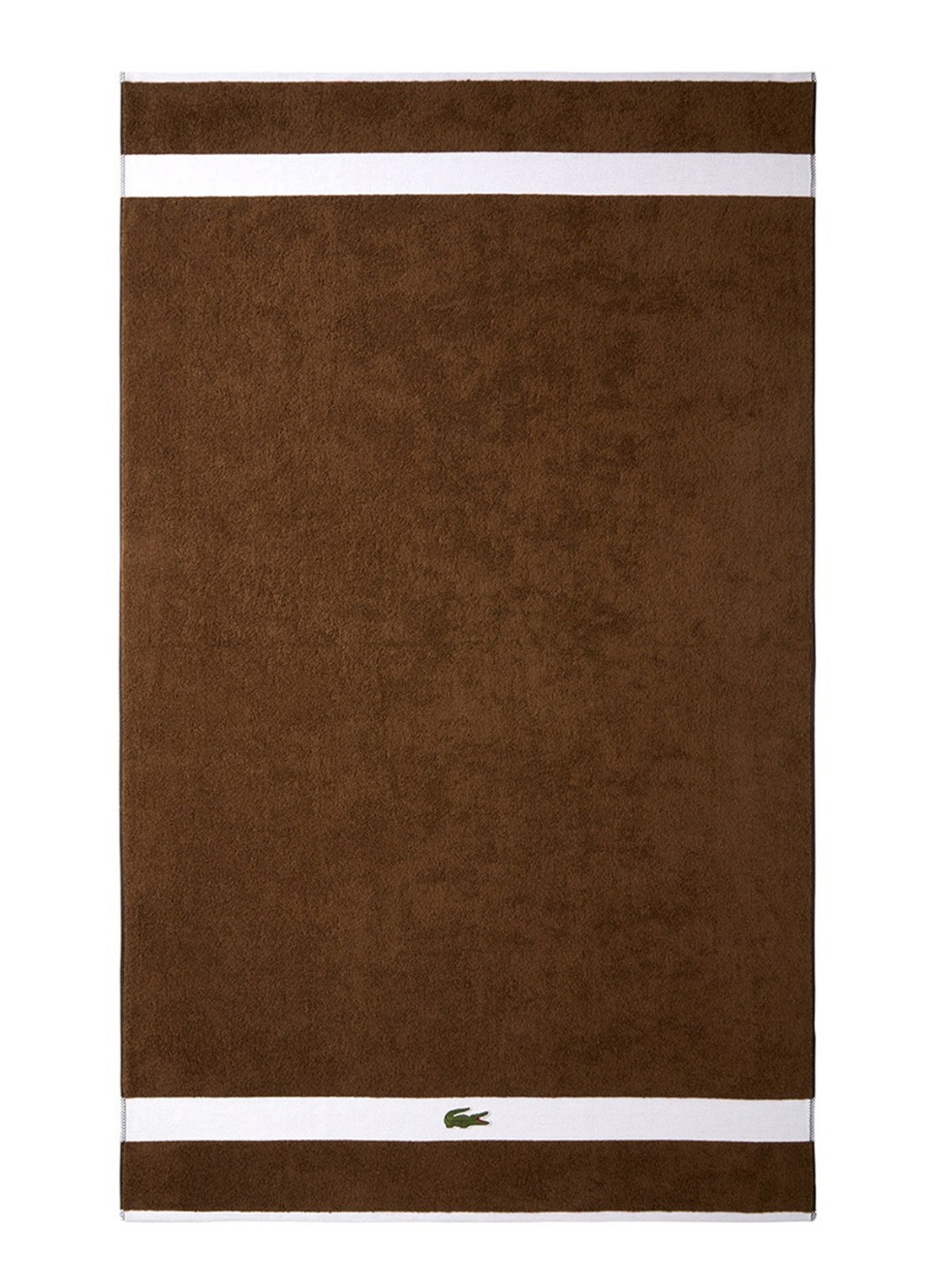 Lacoste L Casual badlaken - 450 gr/m2 - 90 x 150 cm - voorkant 2 bruin