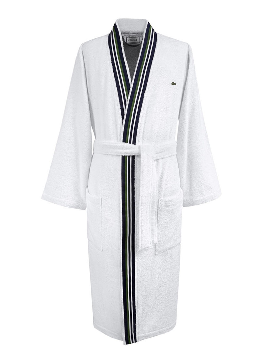 Lacoste L Club badjas van  katoen - voorkant wit