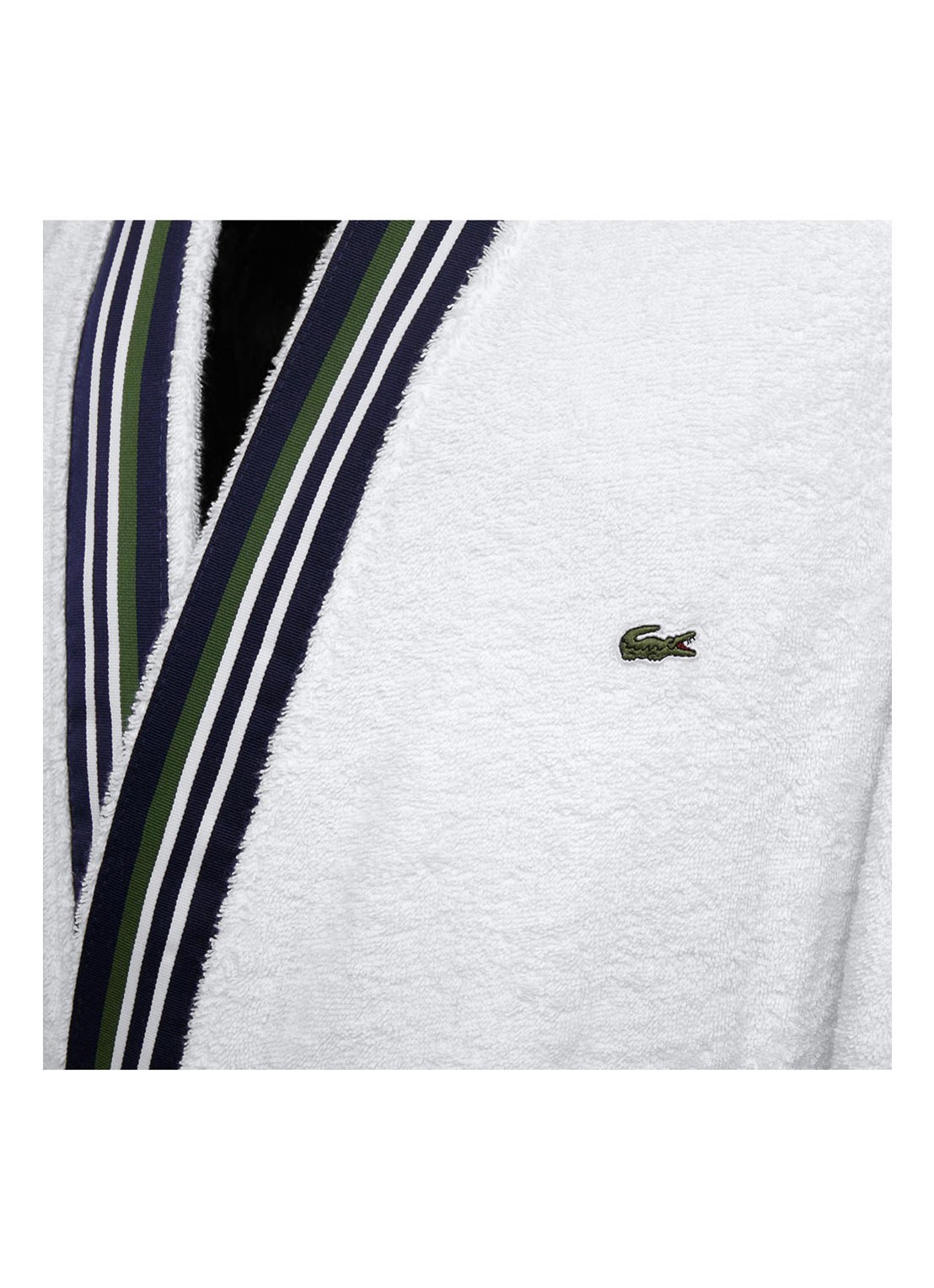Lacoste L Club badjas van  katoen - voorkant 2 wit