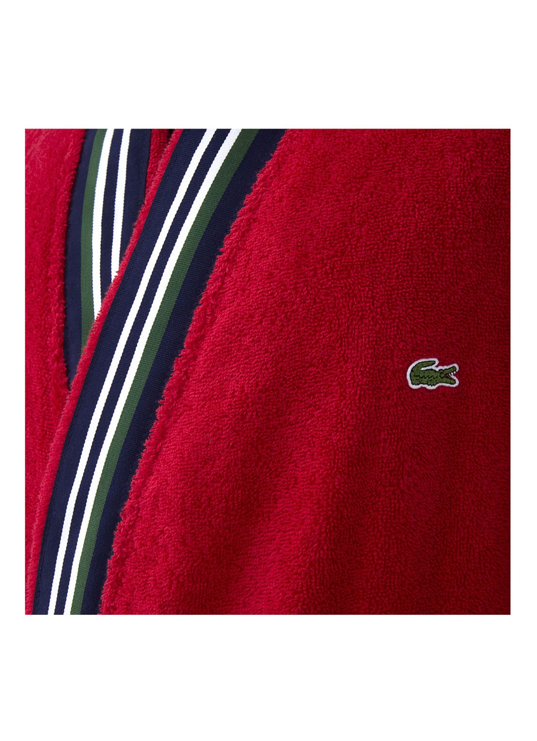 Lacoste L Club badjas van  katoen - detail 3 steenrood