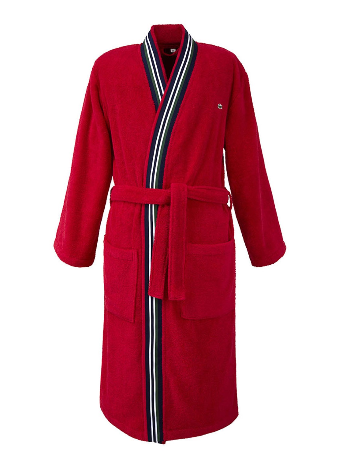 Lacoste L Club badjas van  katoen - voorkant steenrood