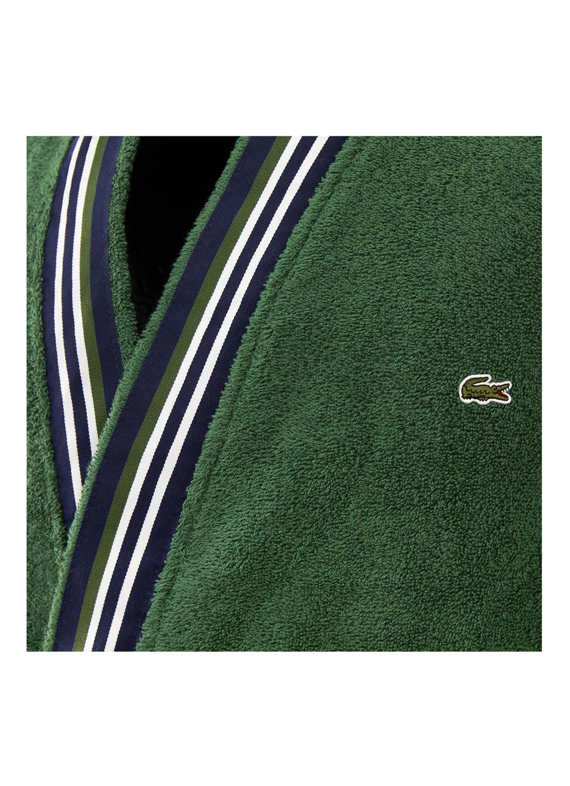 Lacoste L Club badjas van  katoen - detail groen