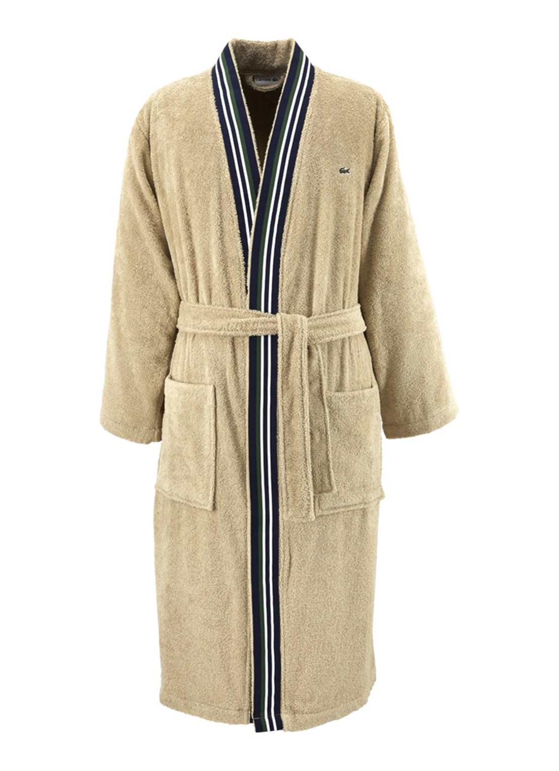 Lacoste L Club badjas van  katoen - voorkant 3 bruin