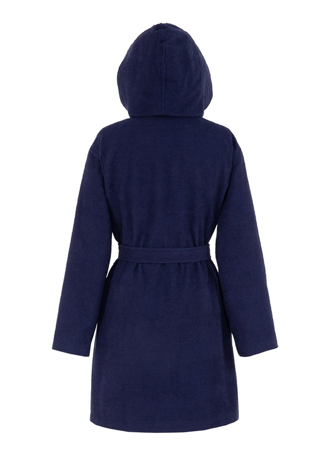 Lacoste L Confort badjas met logoborduring - achterkant 3 donkerblauw