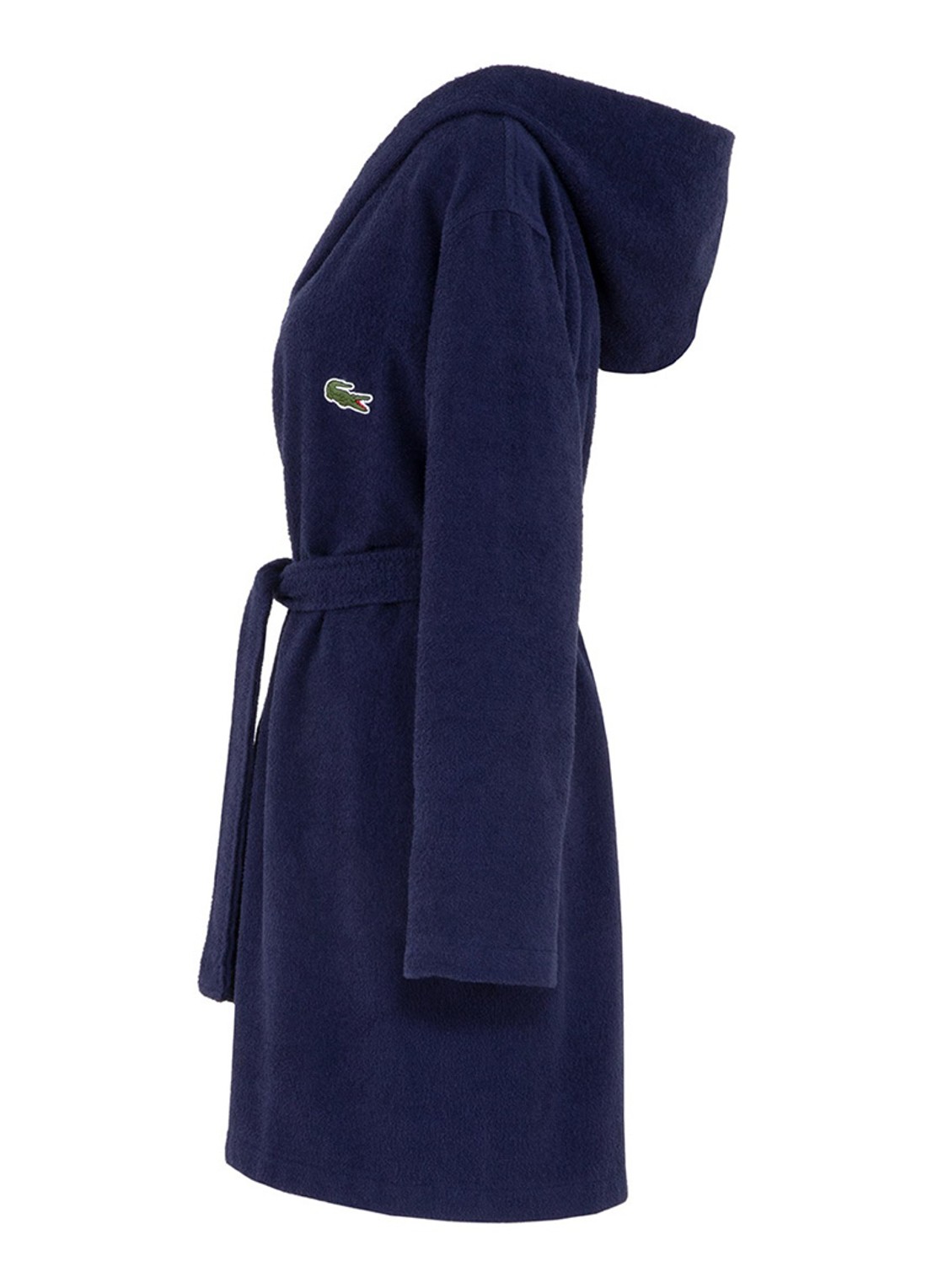 Lacoste L Confort badjas met logoborduring - detail 2 donkerblauw