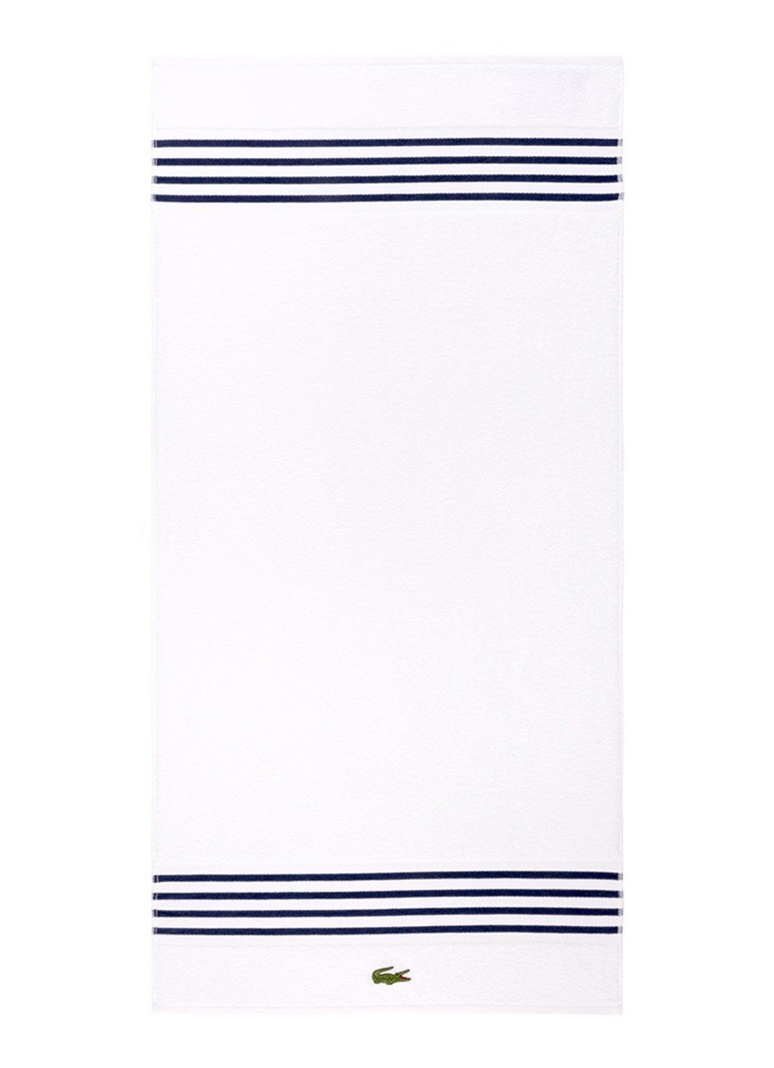 Lacoste L Courtline badlaken - 420 gr/m2 - 70 x 140 cm - voorkant donkerblauw