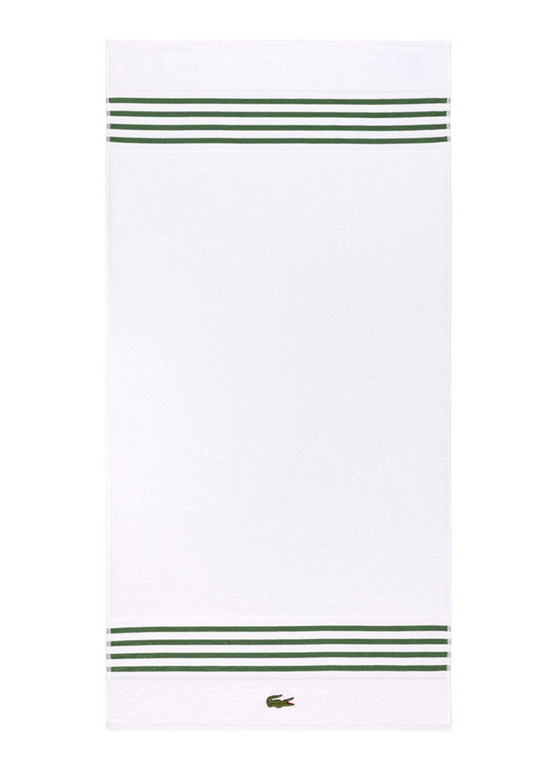 Lacoste L Courtline badlaken - 420 gr/m2 - 70 x 140 cm - voorkant donkergroen