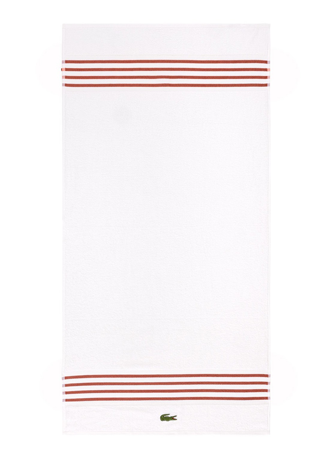 Lacoste L Courtline badlaken - 420 gr/m2 - 70 x 140 cm - voorkant roestbruin
