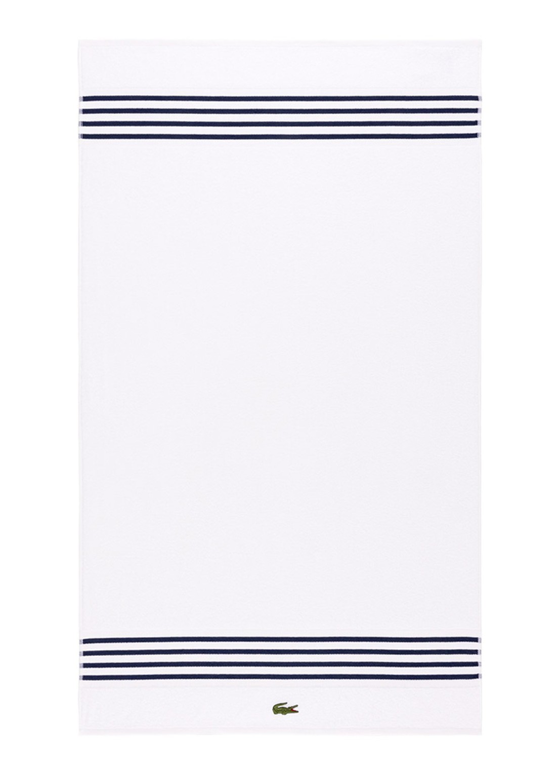 Lacoste L Courtline badlaken - 420 gr/m2 - 90 x 150 cm - voorkant donkerblauw
