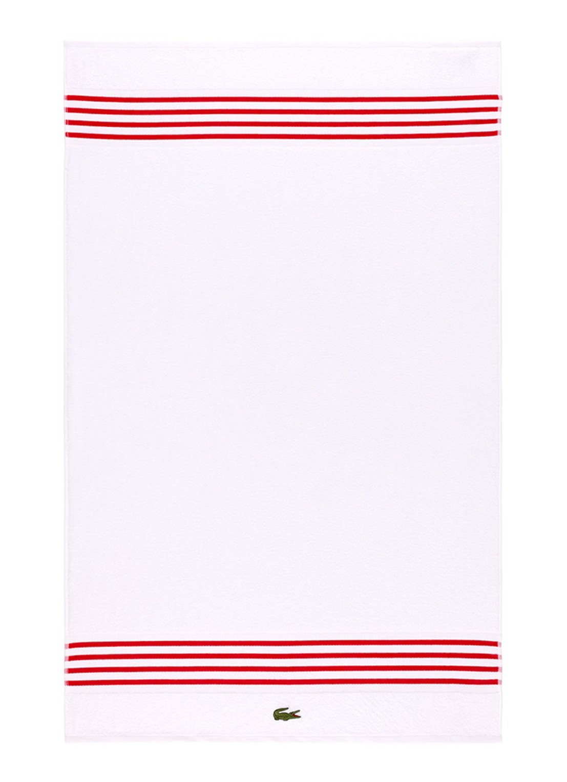 Lacoste L Courtline badlaken - 420 gr/m2 - 90 x 150 cm - voorkant rood