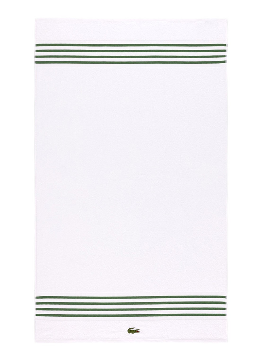 Lacoste L Courtline badlaken - 420 gr/m2 - 90 x 150 cm - voorkant donkergroen