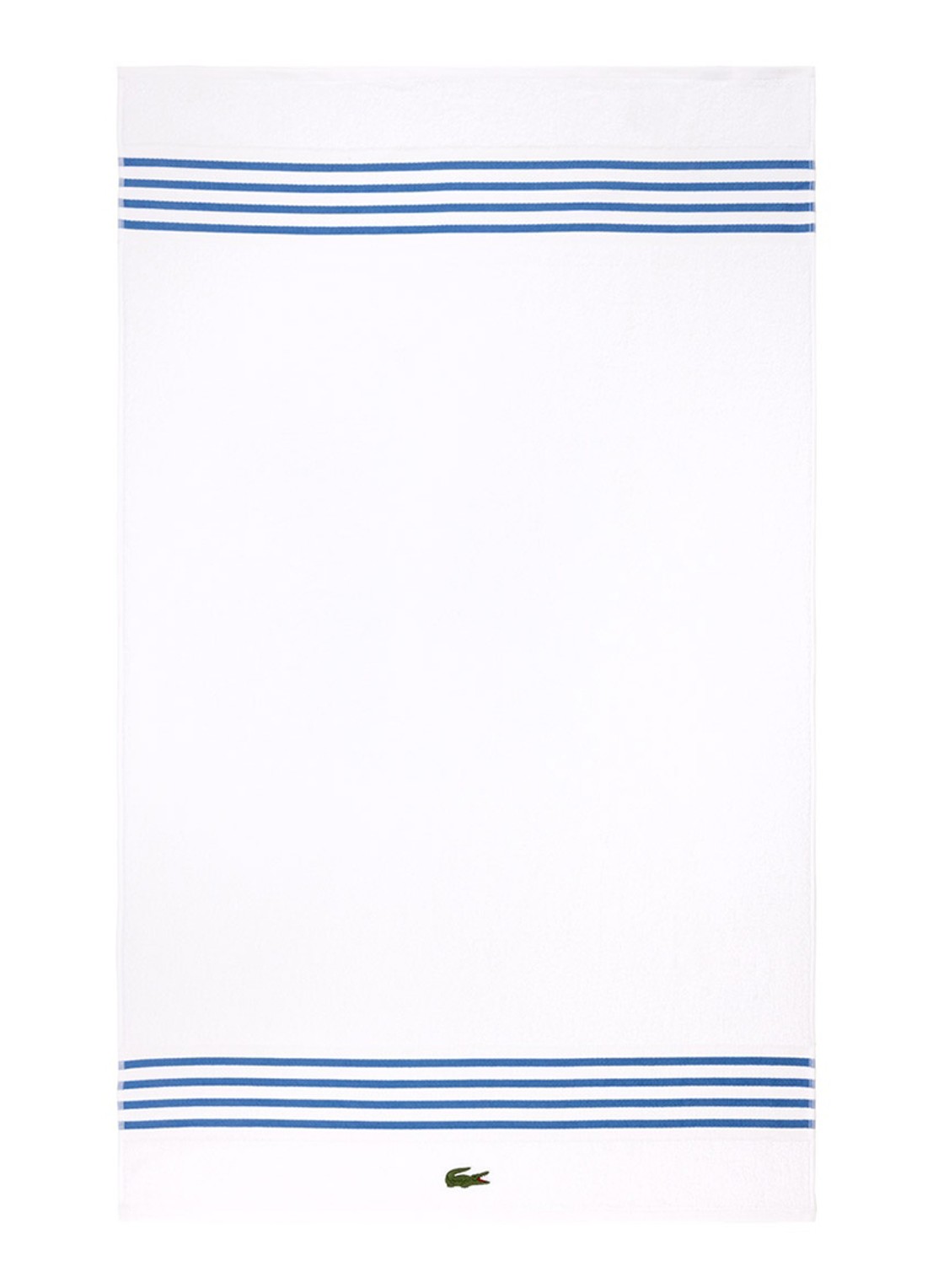 Lacoste L Courtline badlaken - 420 gr/m2 - 90 x 150 cm - voorkant blauw