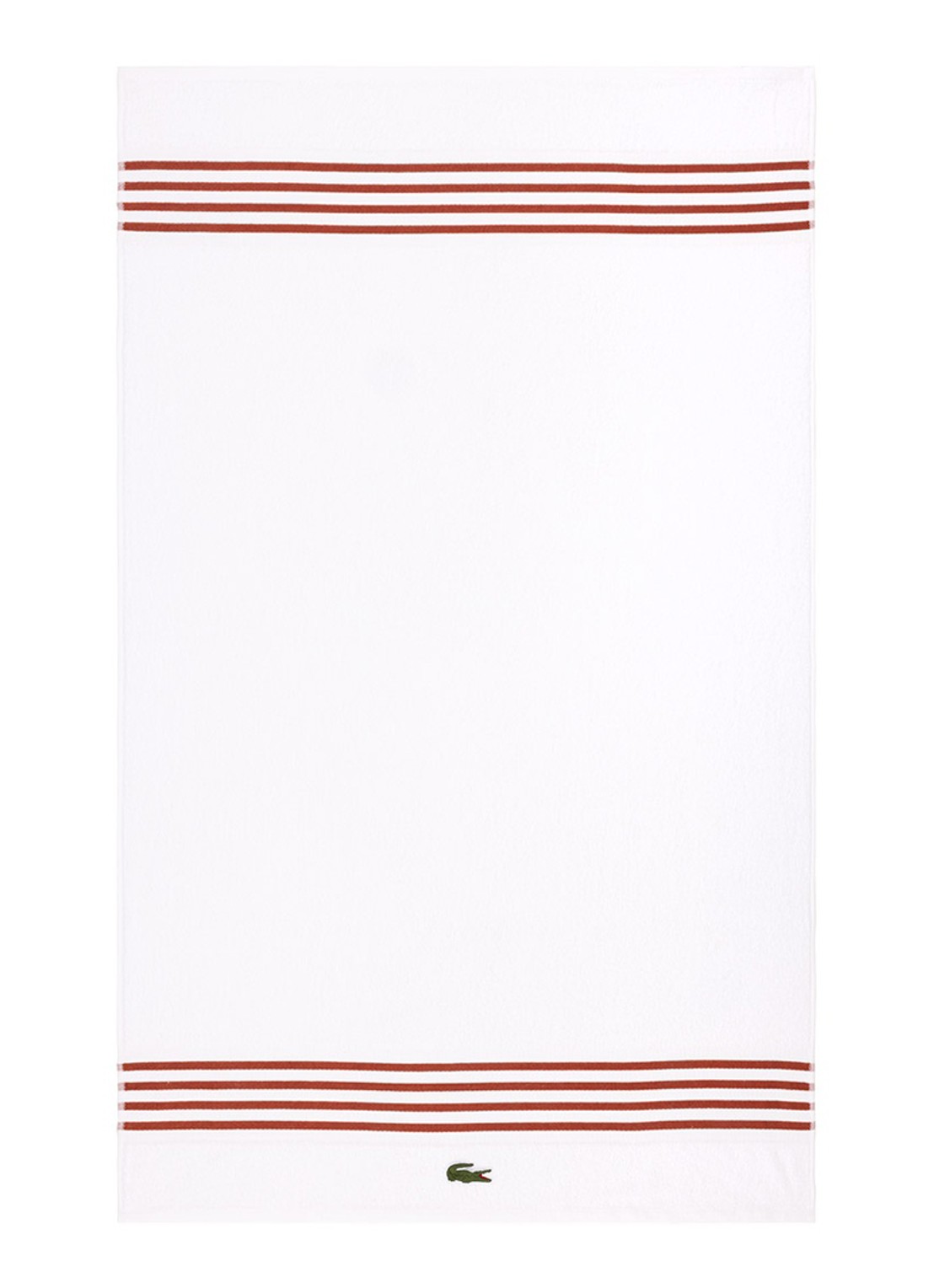 Lacoste L Courtline badlaken - 420 gr/m2 - 90 x 150 cm - voorkant bruin