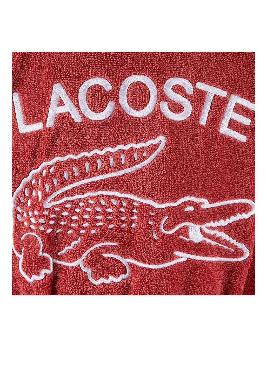 Lacoste L Defile badjas van  katoen - unisex - detail 8 rood