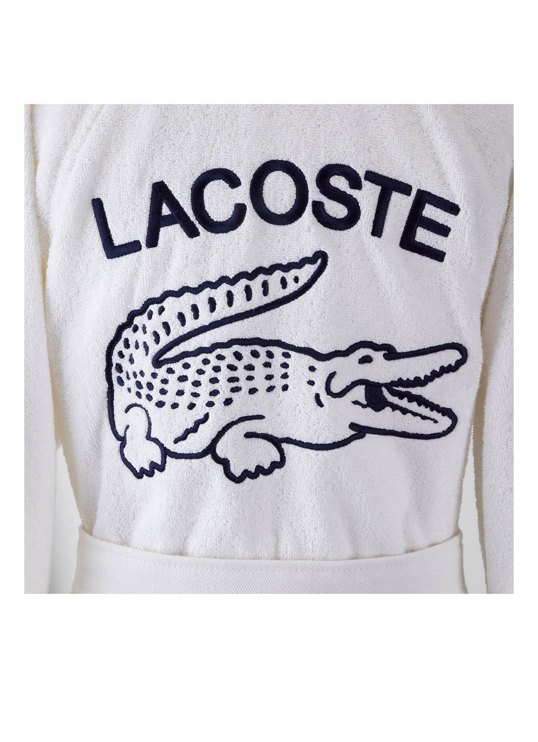Lacoste L Defile badjas van  katoen - unisex - detail 8 wit