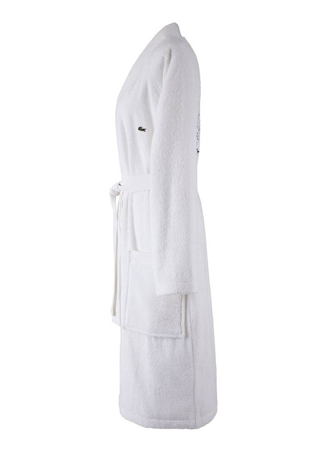 Lacoste L Defile badjas van  katoen - unisex - voorkant 2 wit