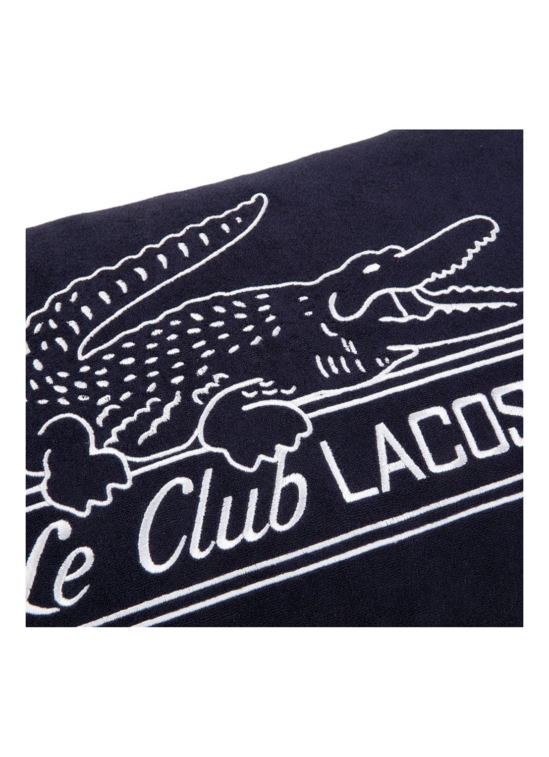 Lacoste L Le Club sierkussenhoes 33 x 57 cm  - detail donkerblauw