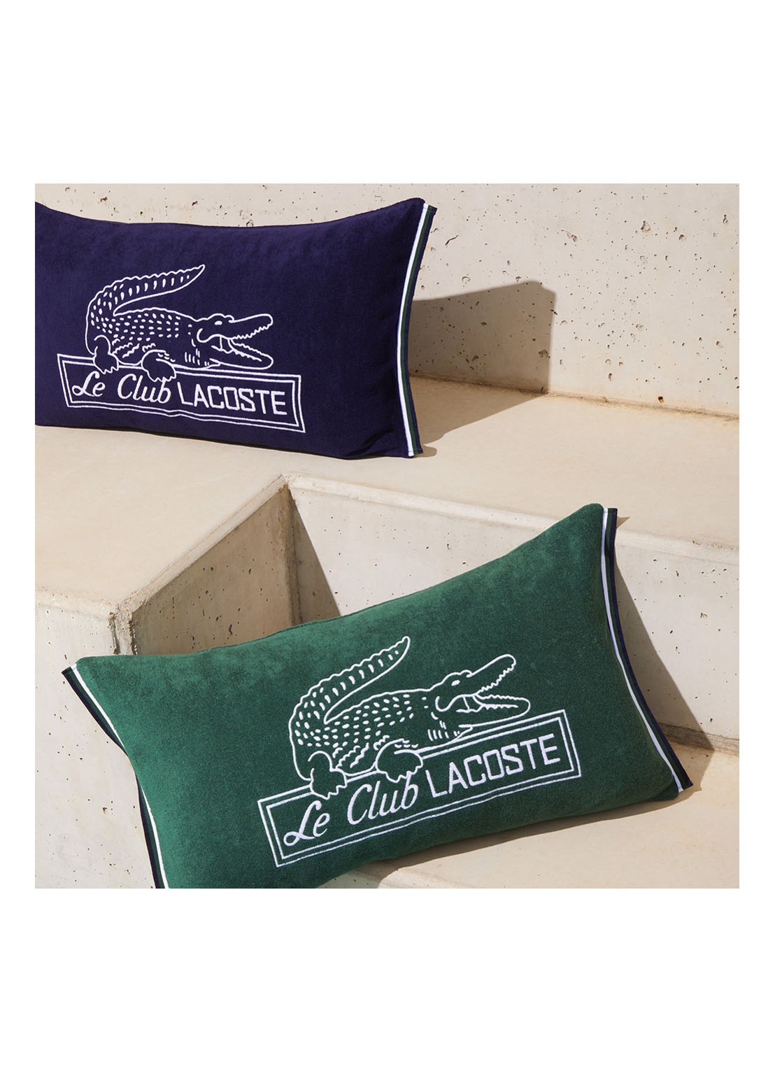 Lacoste L Le Club sierkussenhoes 33 x 57 cm  - detail 5 donkerblauw