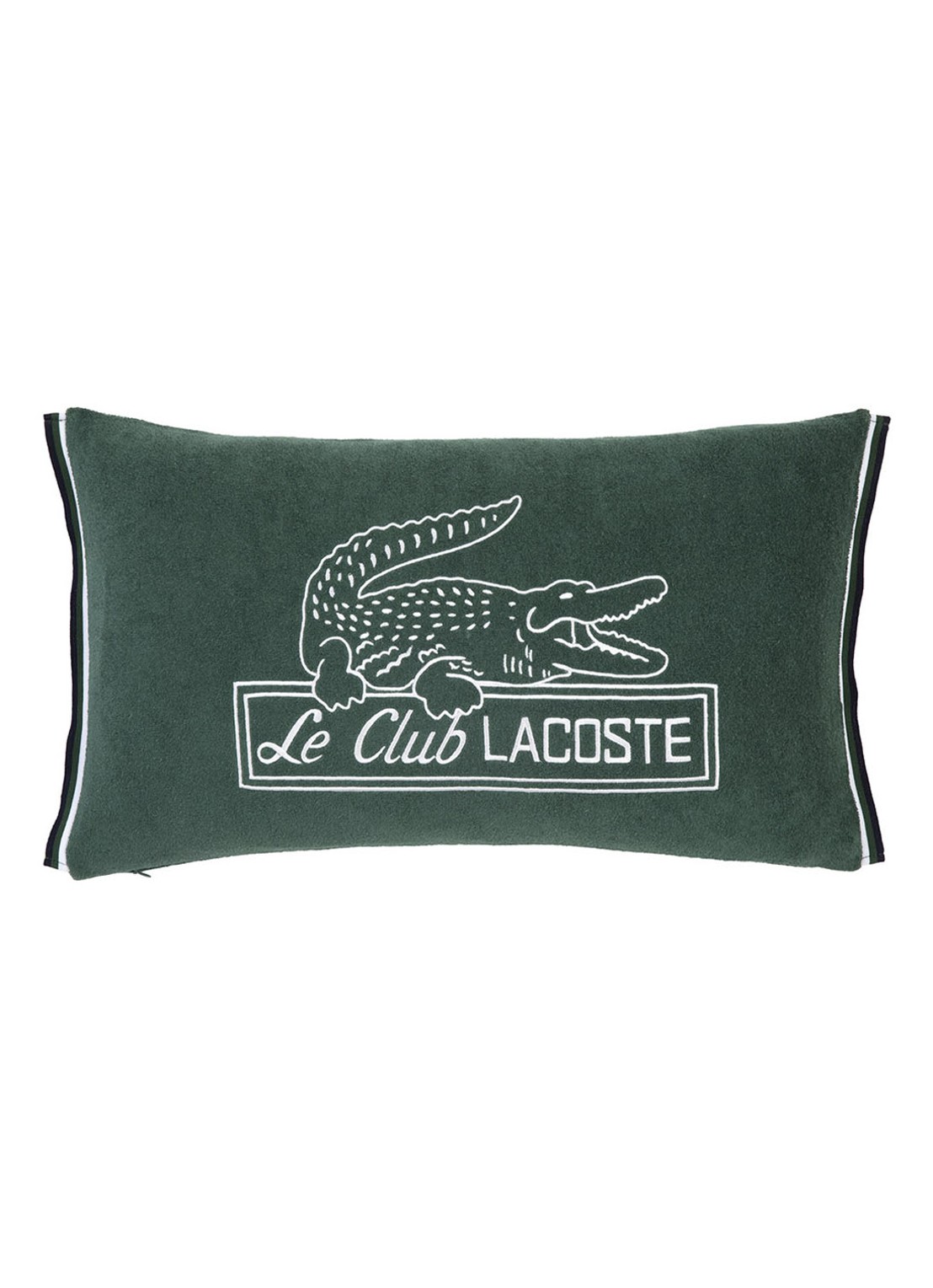 Lacoste L Le Club sierkussenhoes 33 x 57 cm  - voorkant groen
