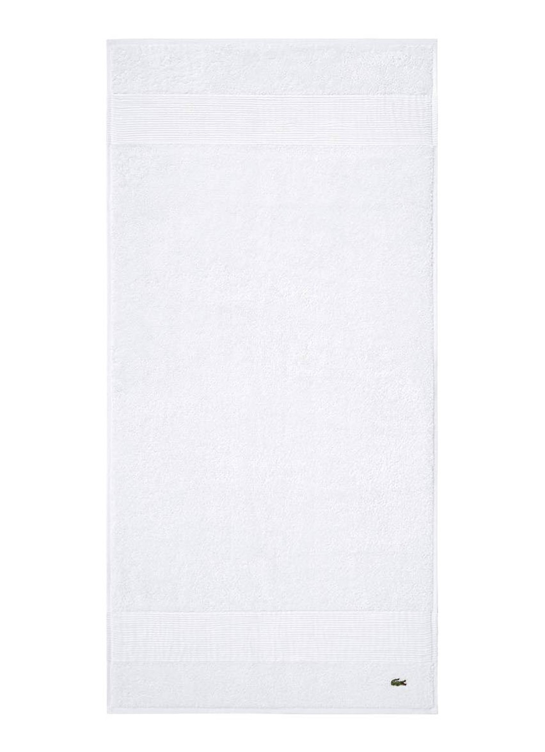 Lacoste L Lecroco badhanddoek - 600 gr/m2 - 50 x 100 cm - voorkant 4 wit