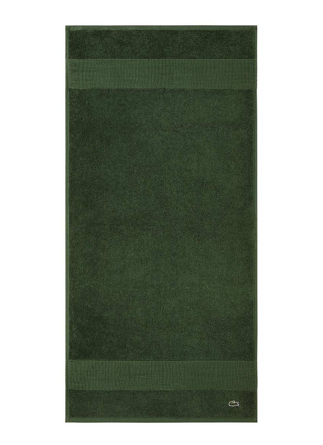 Lacoste L Lecroco badhanddoek - 600 gr/m2 - 50 x 100 cm - voorkant 6 groen