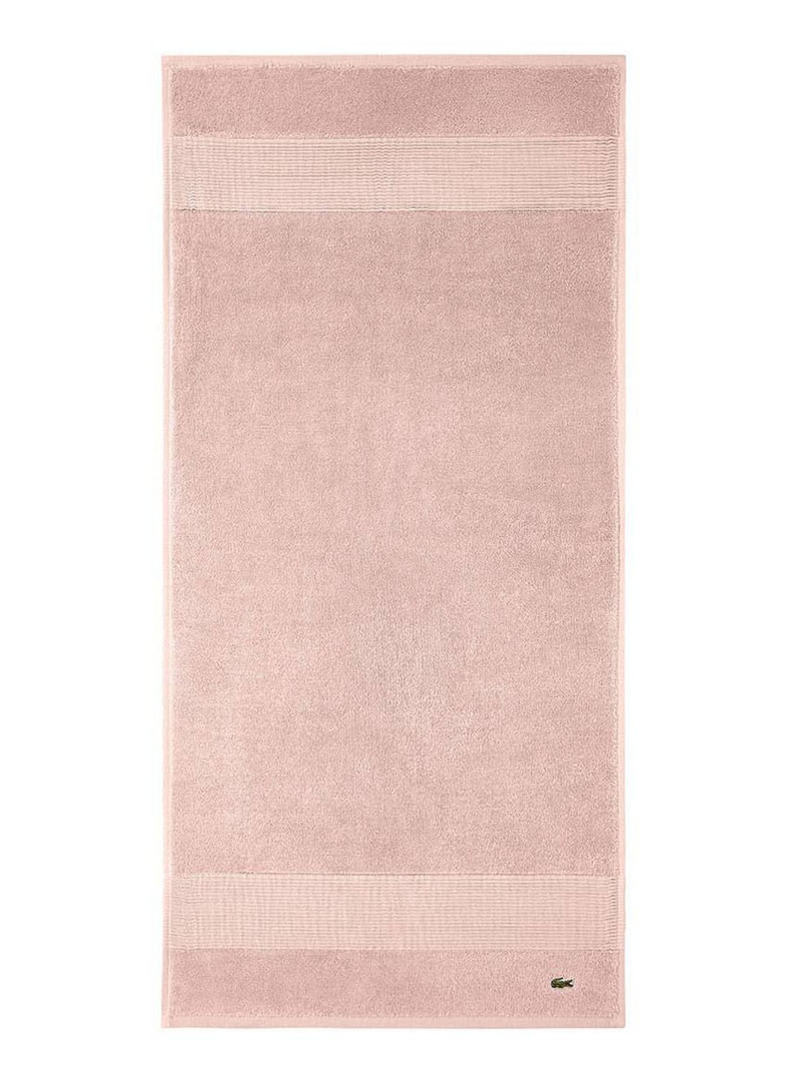 Lacoste L Lecroco badhanddoek - 600 gr/m2 - 50 x 100 cm - voorkant 2 lichtroze
