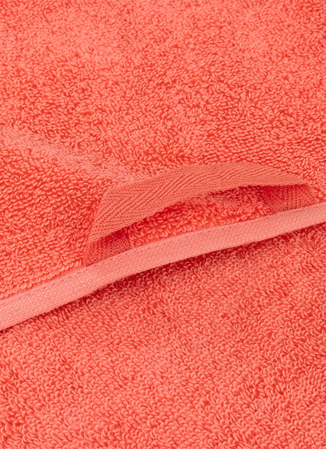 Lacoste L Lecroco badhanddoek - 600 gr/m2 - 50 x 100 cm - achterkant 3 koraalrood