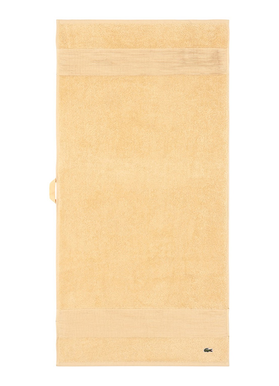 Lacoste L Lecroco badhanddoek - 600 gr/m2 - 50 x 100 cm - voorkant 2 beige