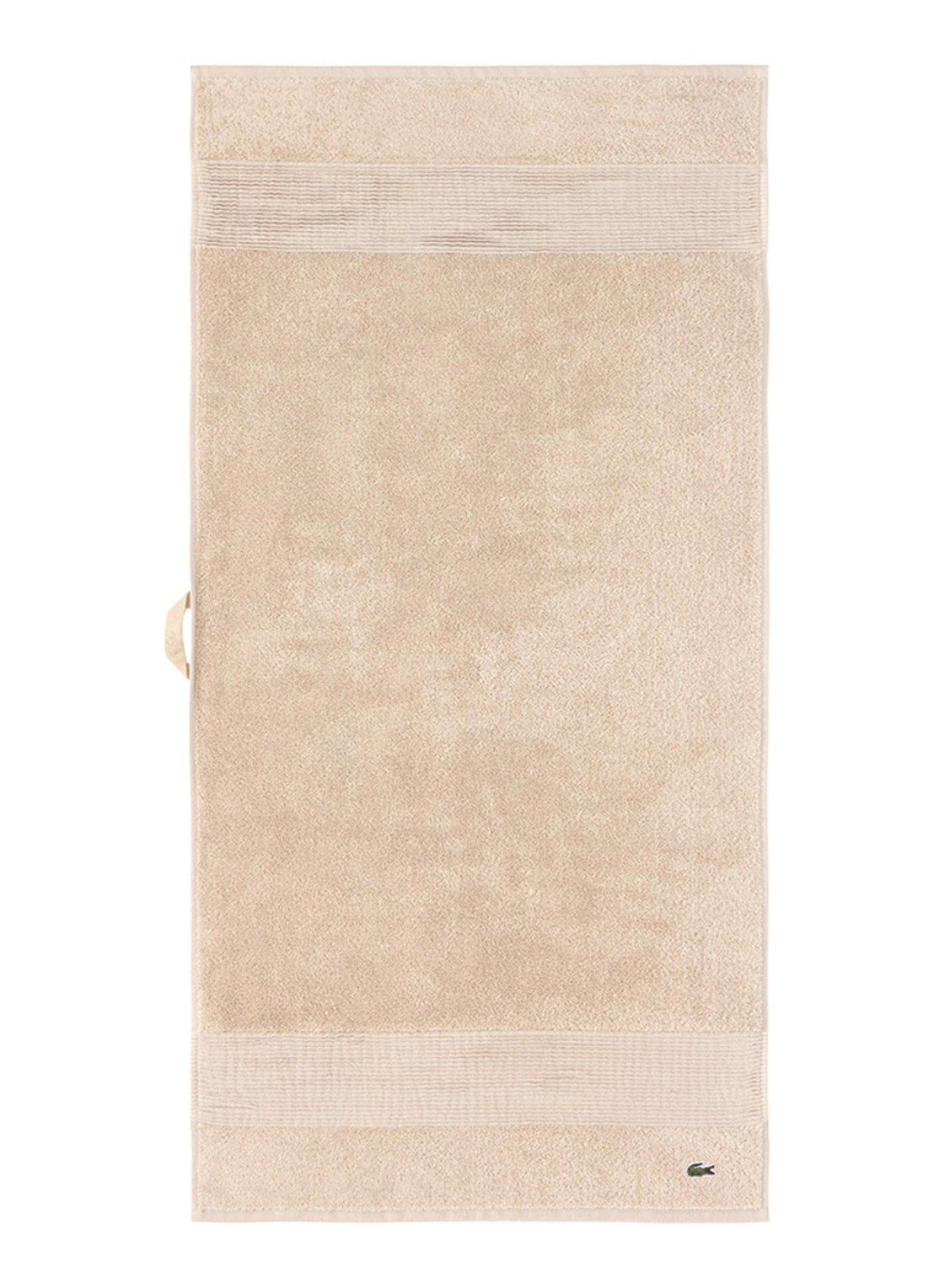 Lacoste L Lecroco badhanddoek - 600 gr/m2 - 50 x 100 cm - voorkant 2 bruin