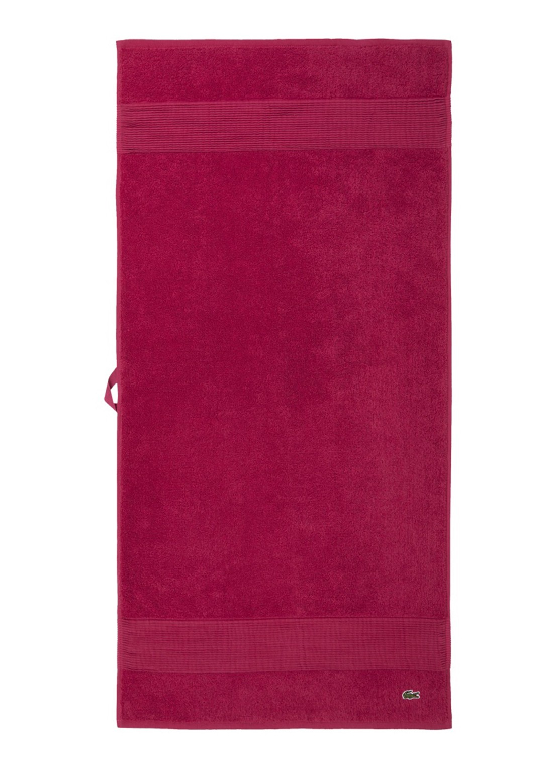 Lacoste L Lecroco badhanddoek - 600 gr/m2 - 50 x 100 cm - voorkant 2 rood