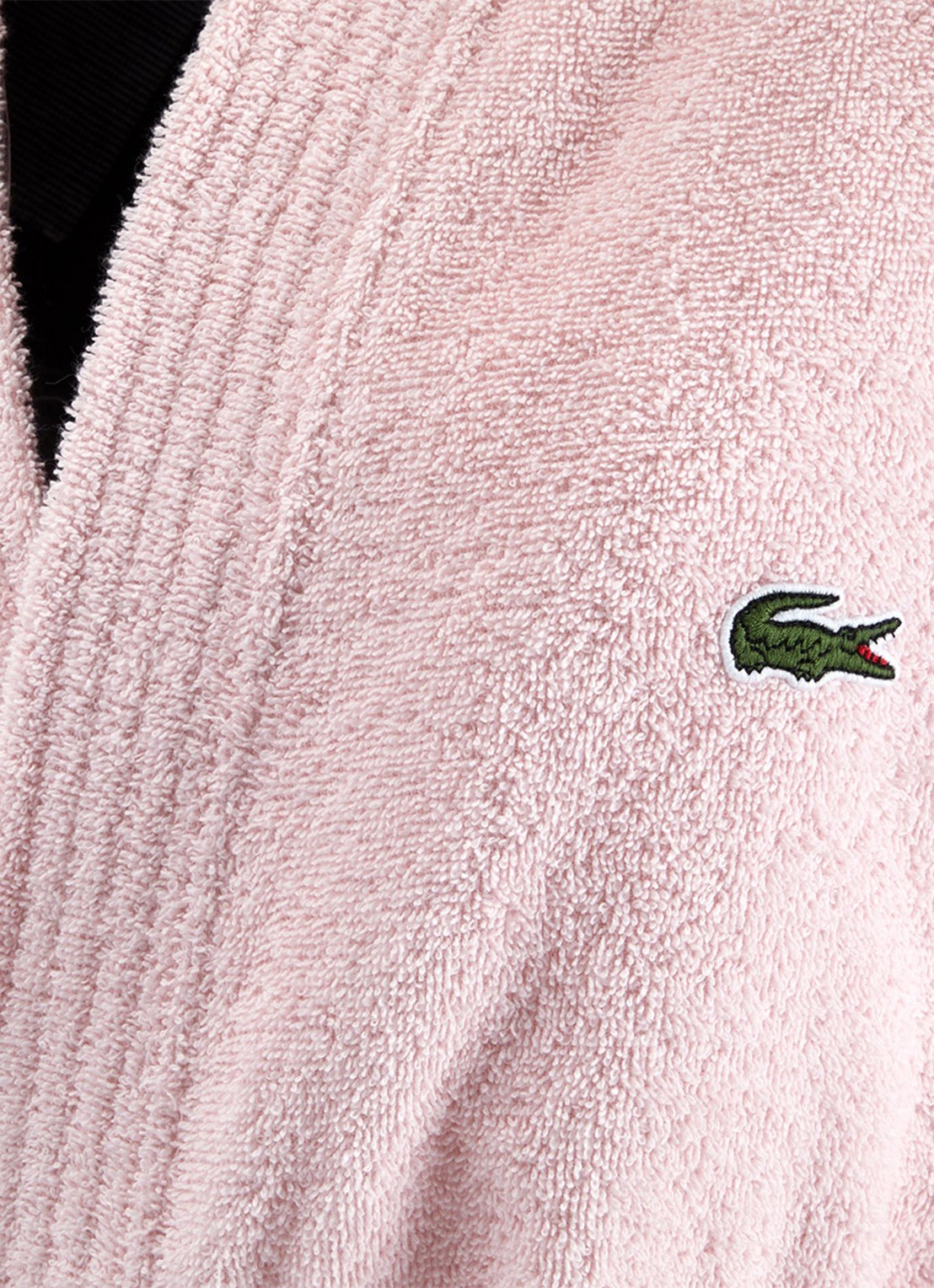 Lacoste L Lecroco badjas - unisex - detail 2 lichtroze