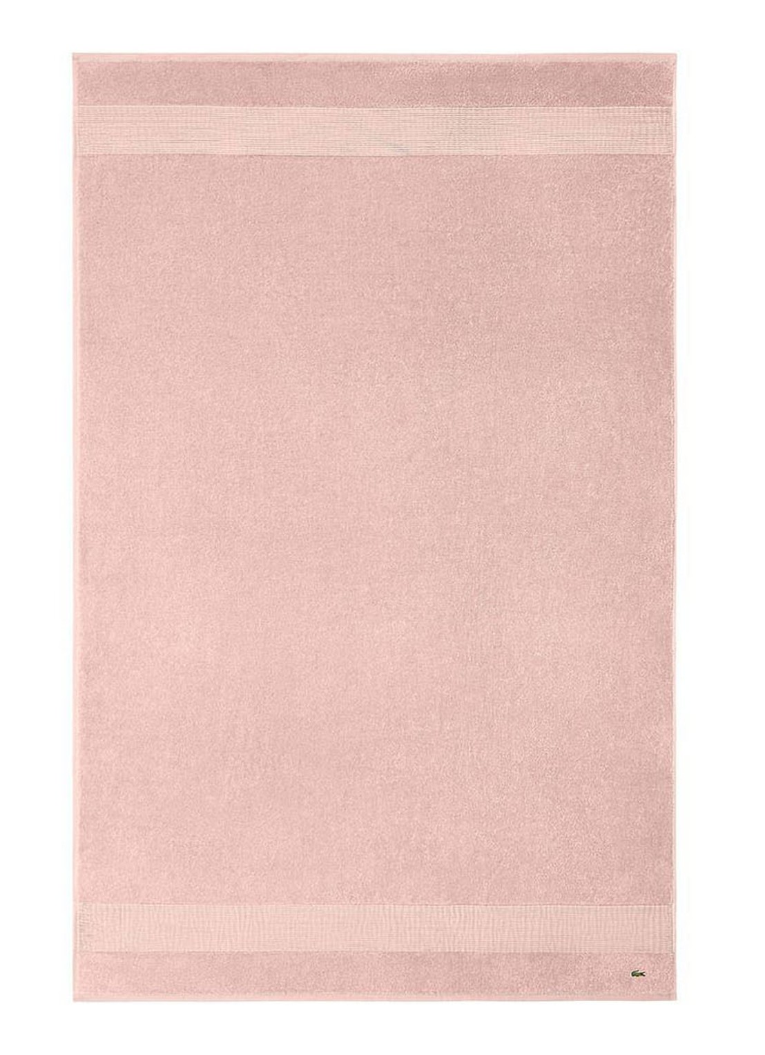 Lacoste L Lecroco badlaken - 600 gr/m2 - 100 x 150 cm - voorkant 3 lichtroze