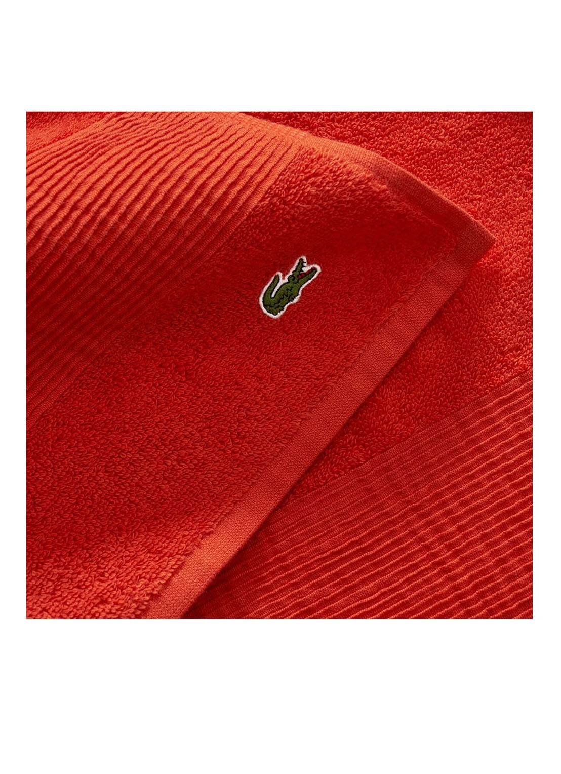 Lacoste L Lecroco badlaken - 600 gr/m2 - 100 x 150 cm - achterkant diepzwart