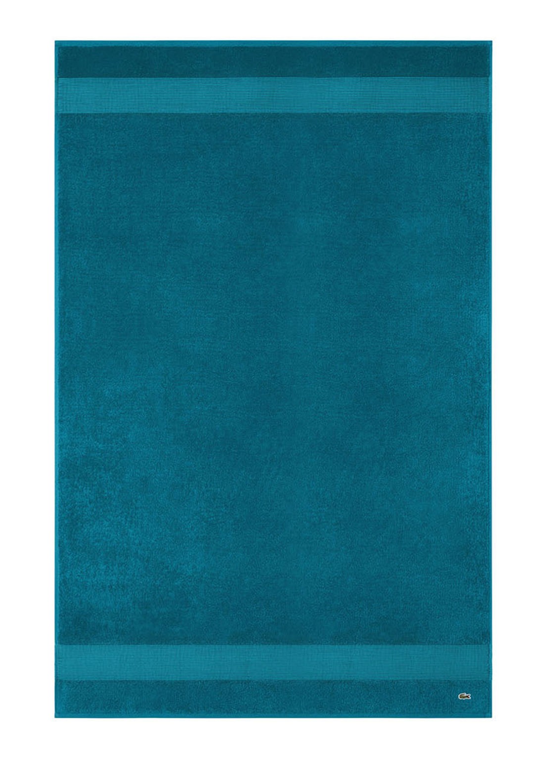 Lacoste L Lecroco badlaken - 600 gr/m2 - 100 x 150 cm - voorkant turquoise