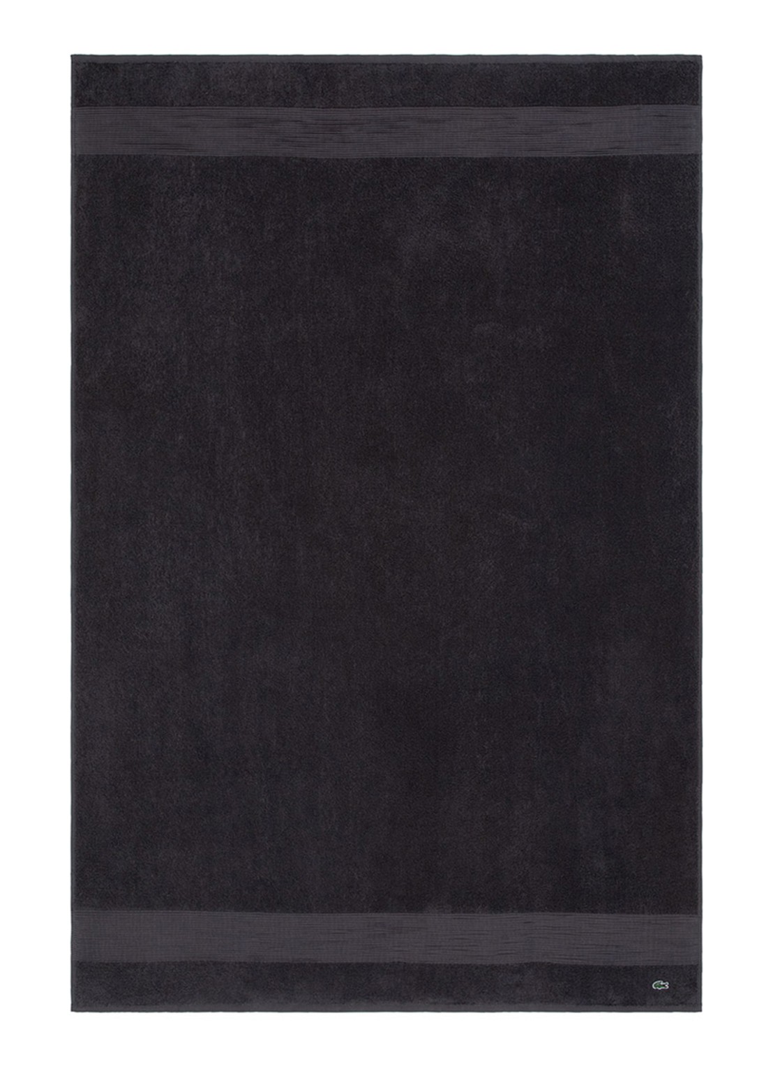 Lacoste L Lecroco badlaken - 600 gr/m2 - 100 x 150 cm - voorkant antraciet
