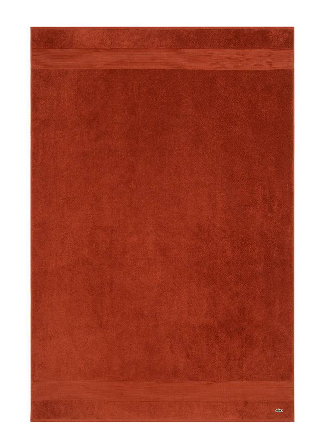 Lacoste L Lecroco badlaken - 600 gr/m2 - 100 x 150 cm - voorkant roodbruin
