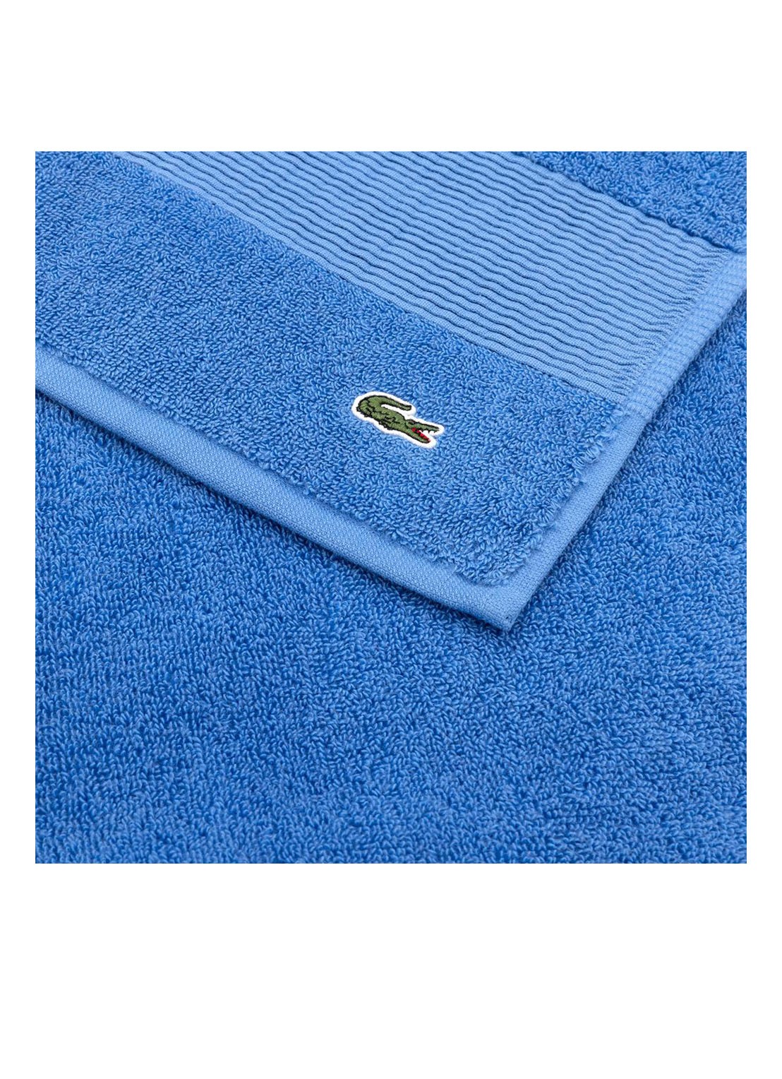 Lacoste L Lecroco badlaken - 600 gr/m2 - 100 x 150 cm - voorkant 3 blauw