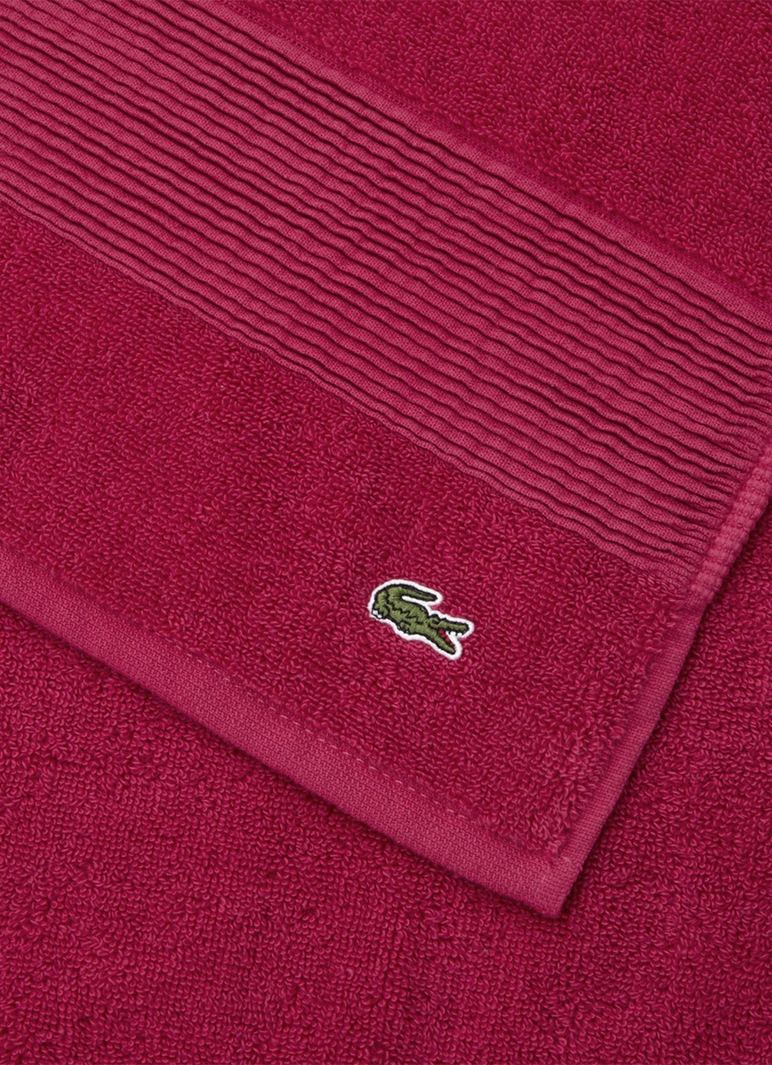 Lacoste L Lecroco badlaken - 600 gr/m2 - 100 x 150 cm - achterkant 3 kiwigroen