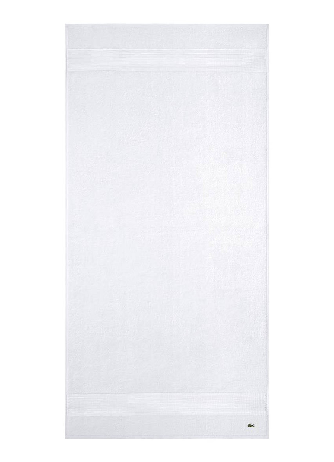 Lacoste L Lecroco badlaken - 600 gr/m2 -  70 x 140 cm - voorkant wit