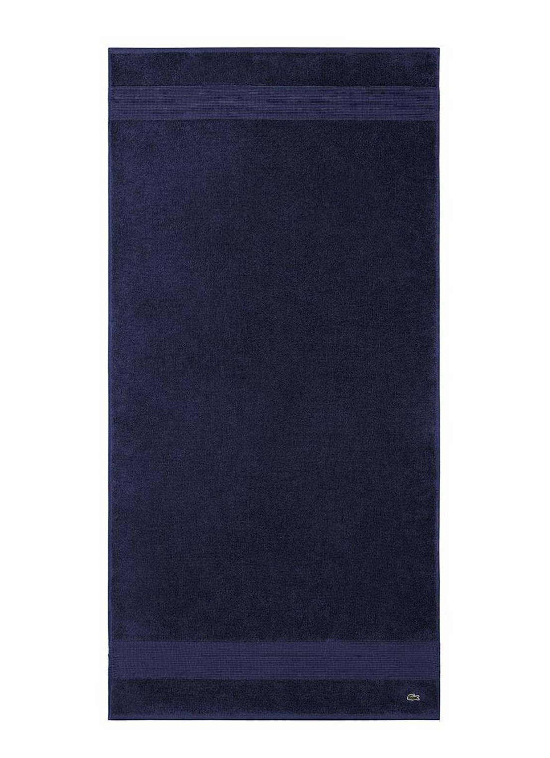 Lacoste L Lecroco badlaken - 600 gr/m2 -  70 x 140 cm - voorkant 3 donkerblauw