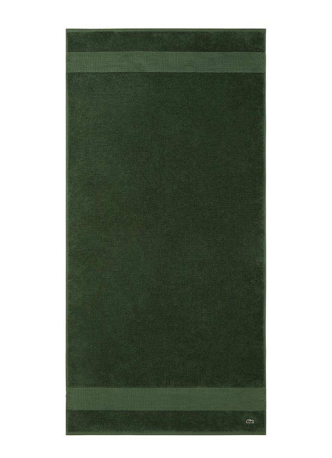 Lacoste L Lecroco badlaken - 600 gr/m2 -  70 x 140 cm - voorkant groen