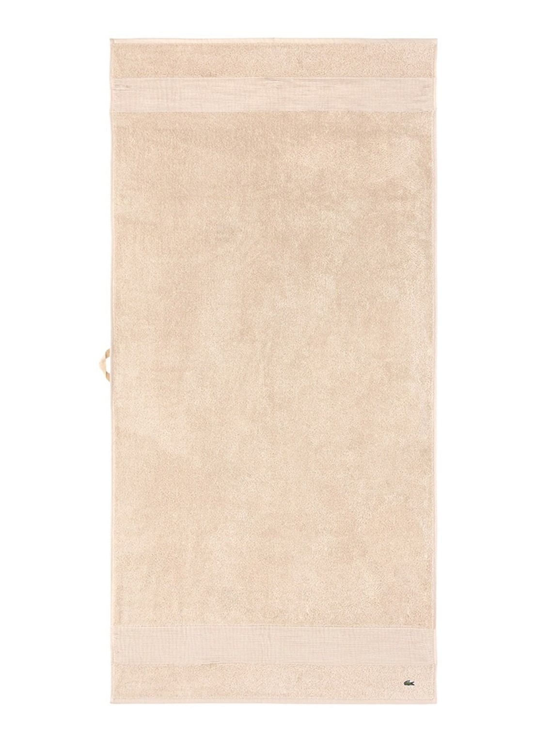 Lacoste L Lecroco badlaken - 600 gr/m2 -  70 x 140 cm - voorkant creme