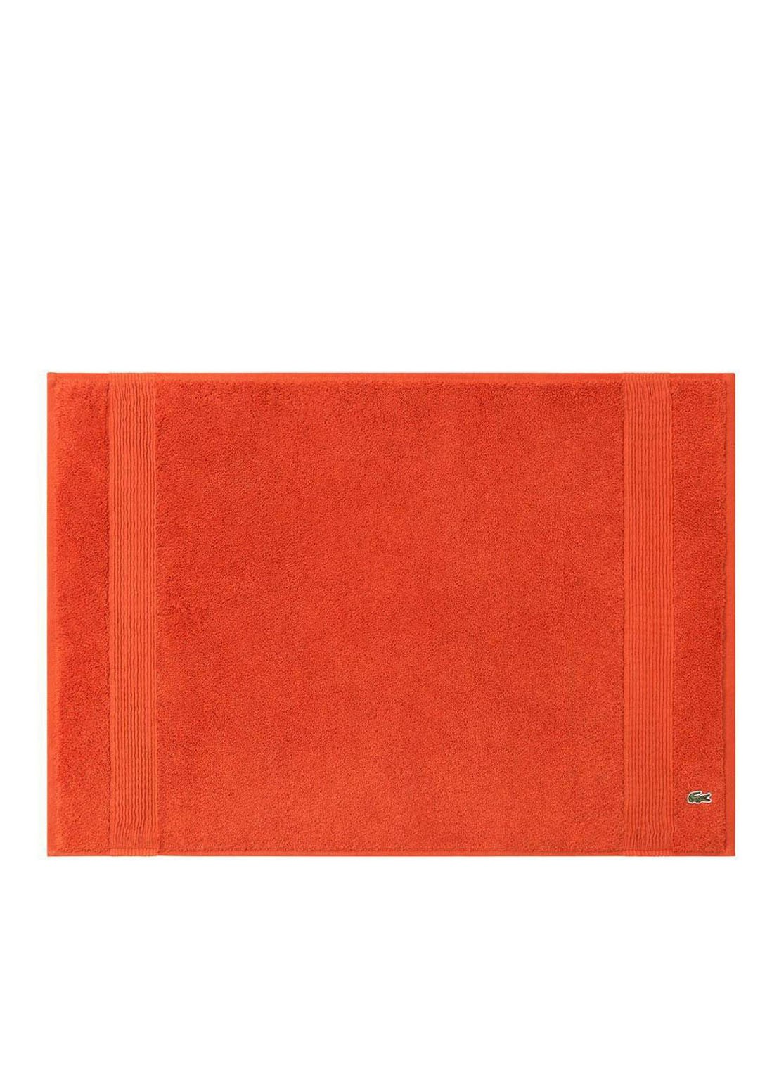 Lacoste L Lecroco badmat 50 x 70 cm - voorkant oranje