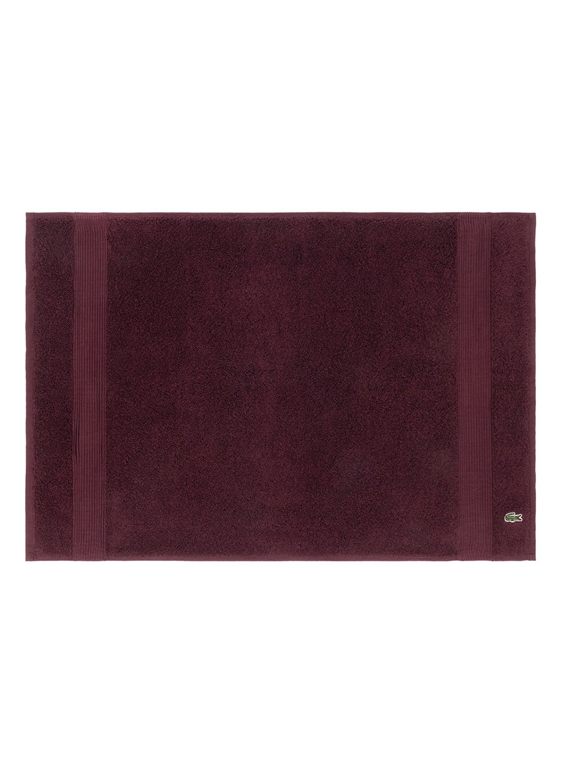 Lacoste L Lecroco badmat 50 x 70 cm - voorkant bordeauxrood