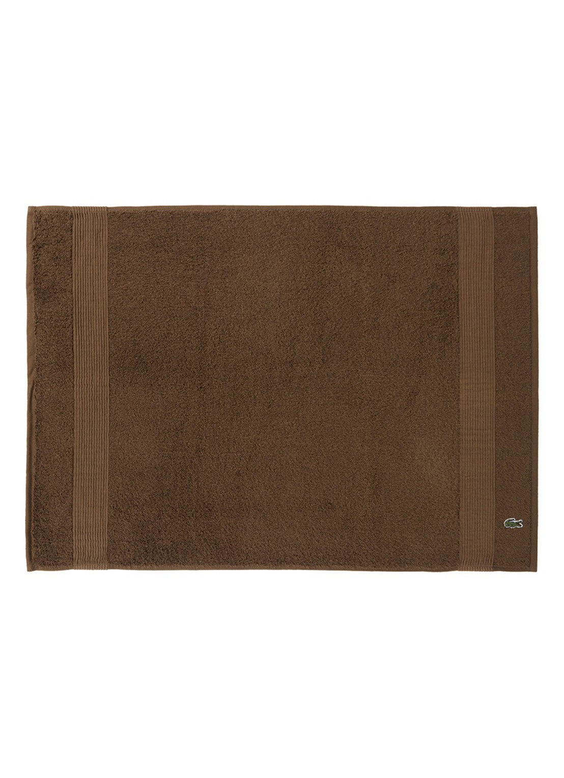 Lacoste L Lecroco badmat 50 x 70 cm - voorkant 2 hazelnootbruin