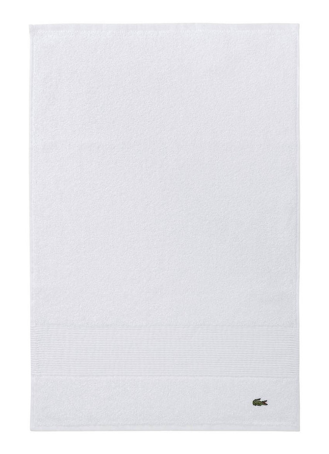 Lacoste L Lecroco gastendoek - 600 gr/m2 - 60 x 40 cm - voorkant 4 wit