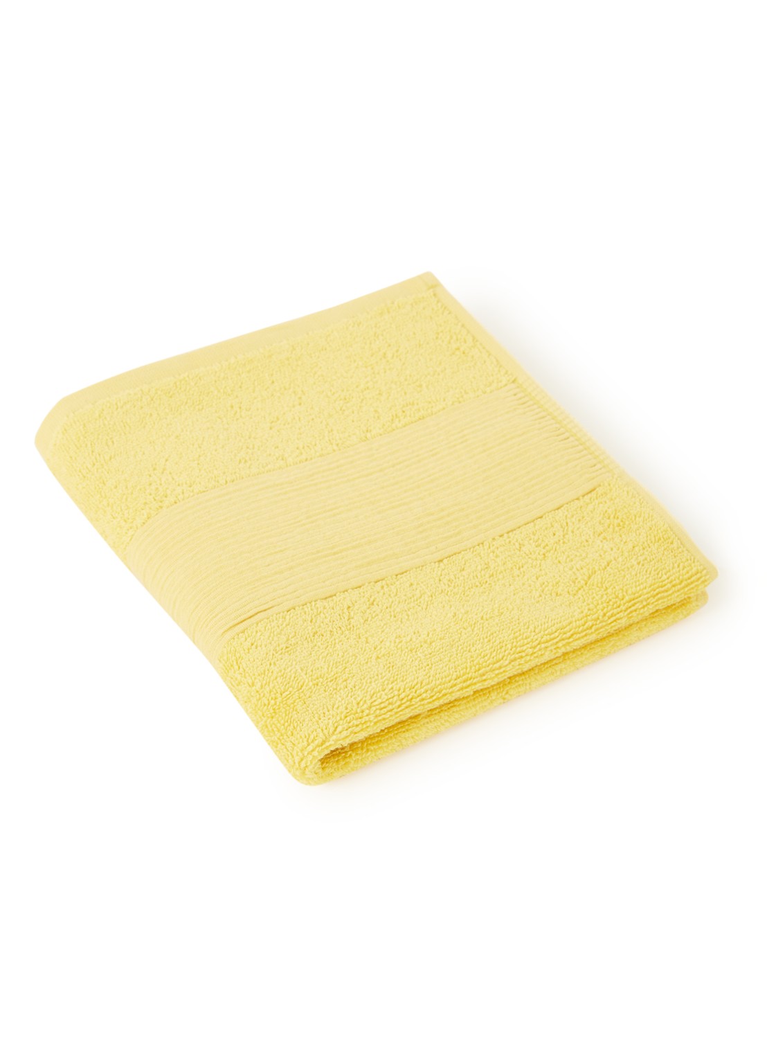 Lacoste L Lecroco gastendoek - 600 gr/m2 - 60 x 40 cm - voorkant geel
