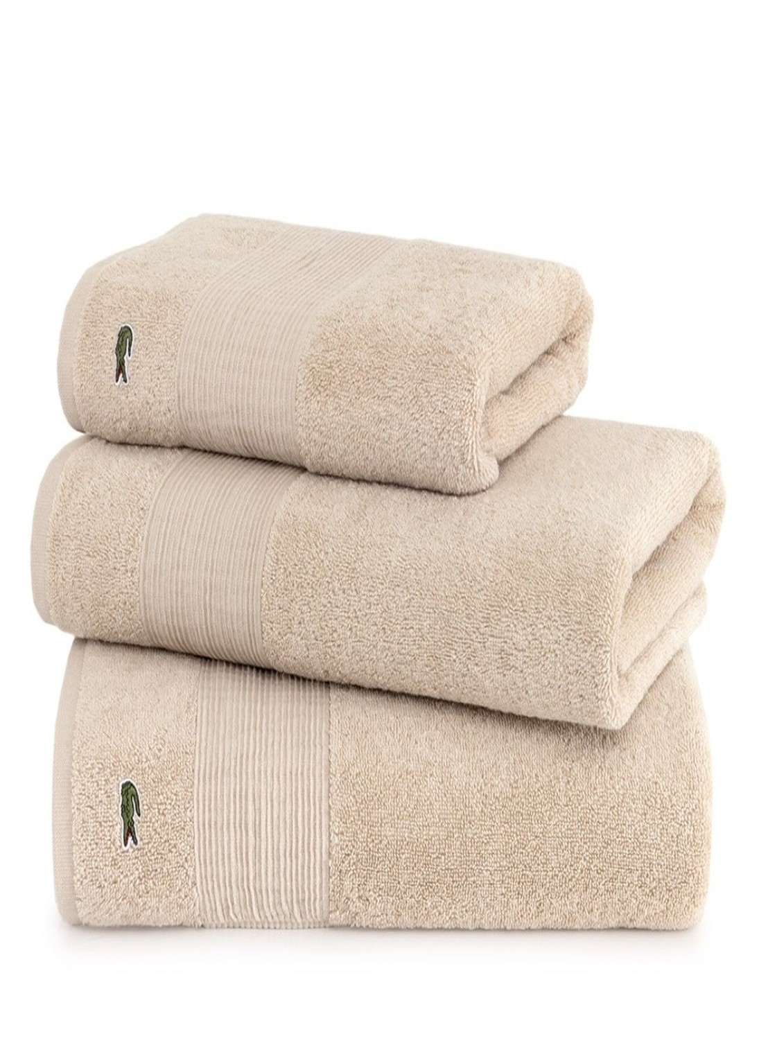 Lacoste L Lecroco gastendoek - 600 gr/m2 - 60 x 40 cm - detail 5 bruin