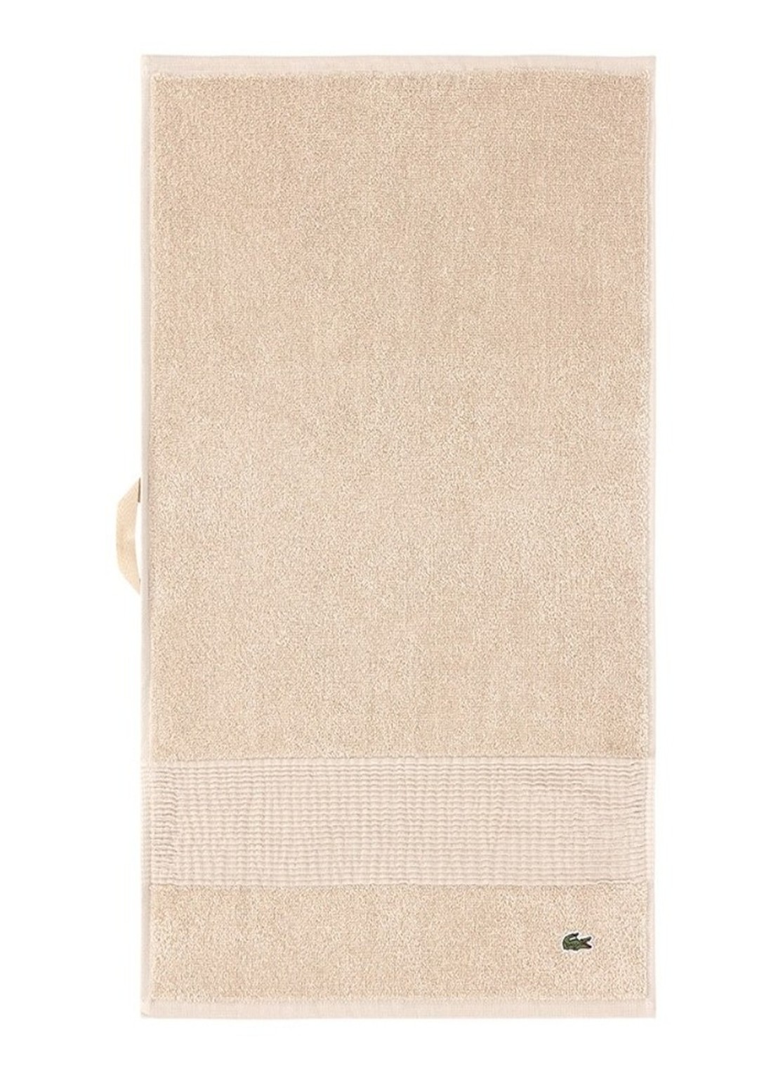 Lacoste L Lecroco gastendoek - 600 gr/m2 - 60 x 40 cm - voorkant 4 bruin