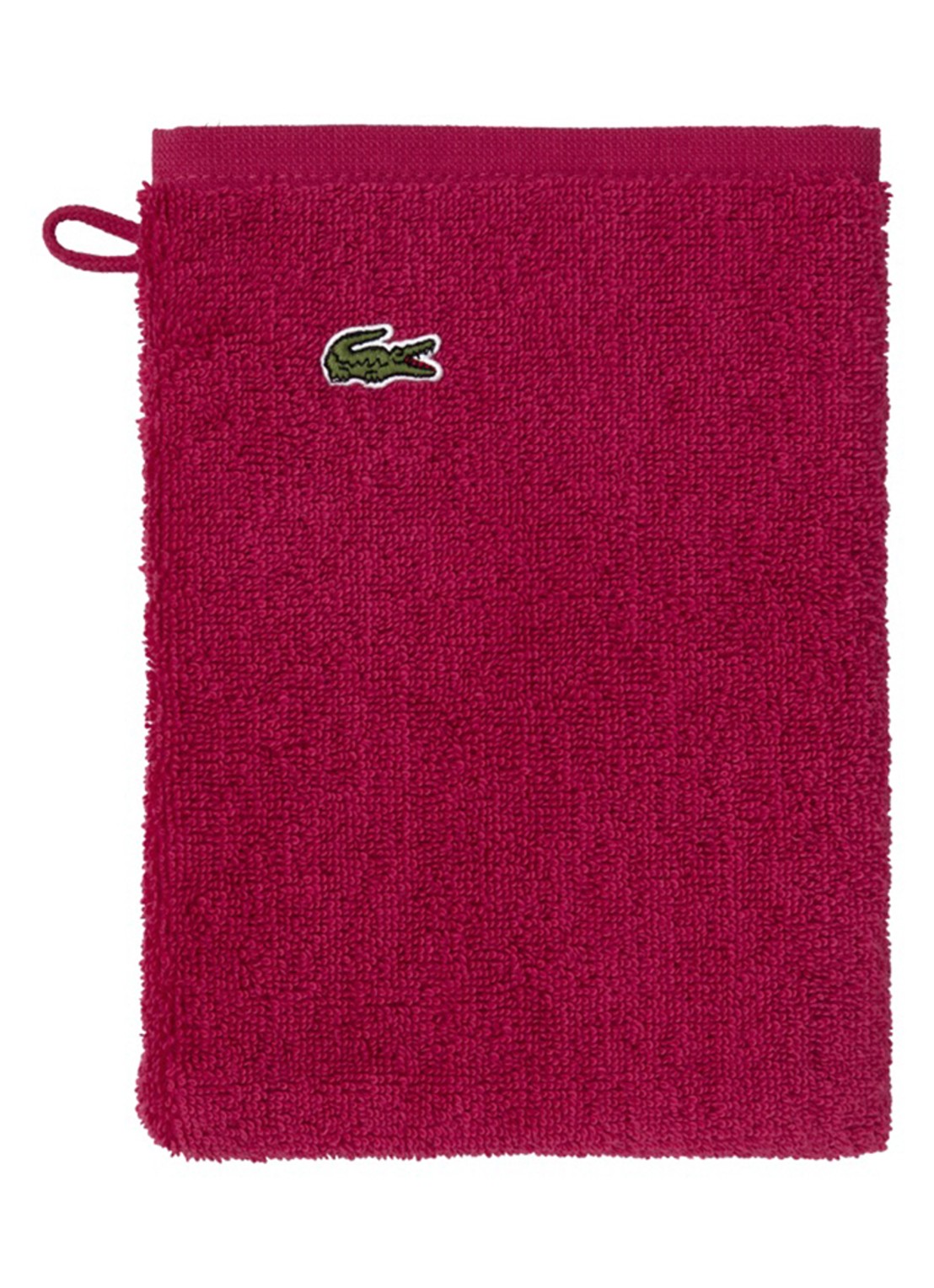 Lacoste L Lecroco washand - 600 gr/m2 - 15 x 21 cm - voorkant kiwigroen